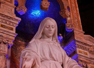 Spire AVL Enhances Miraculous Medal Shrine With Chauvet Professional Fixtures