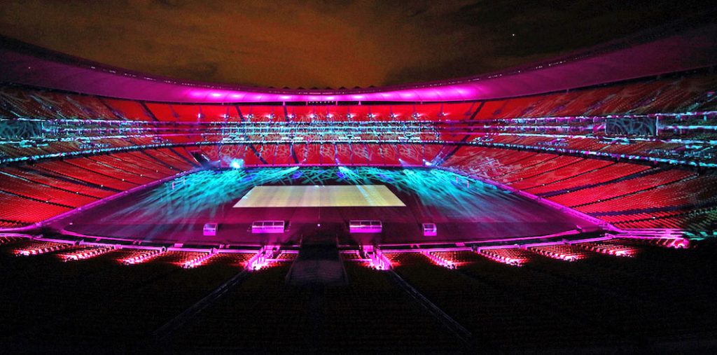BMFLs Light FNB Stadium for Daimler Trucks and Buses Event