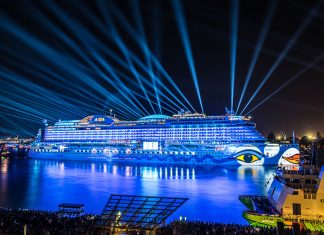 Björn Hermann Equips AIDAprima Luxury Cruise Ship with Giant GLP Matrix