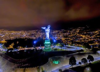 The Panecillo’s Virgin lights up with DTS
