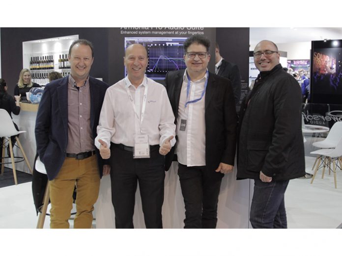 SÇbastien Desaever (Sequoia), Luca Giorgi (Powersoft), Guy Vignet & Denis Guichard (Sequoia)