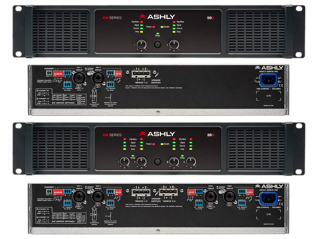 CA Series and FA Series Power Amplifiers from Ashly Ship Worldwide