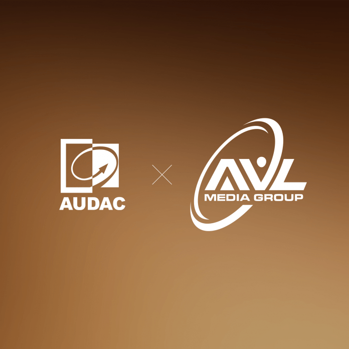 Audac logo and AVL Media Group logo