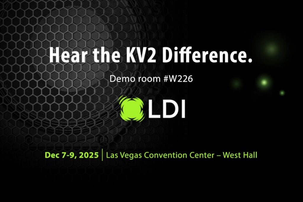 KV2 Audio exhibits for the first time at LDI in Las Vegas