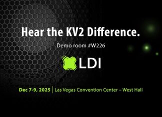 KV2 Audio exhibits for the first time at LDI in Las Vegas