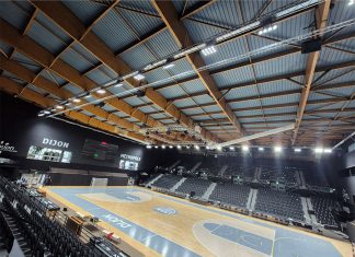 No subs required for a NEXO P+ installation at the Dijon Palais des Sports