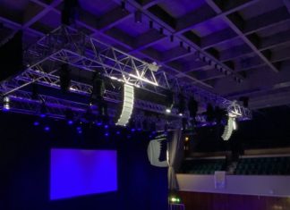 Adlib installs CODA Audio TiRAY line array at Aberystwyth Arts Centre Great Hall